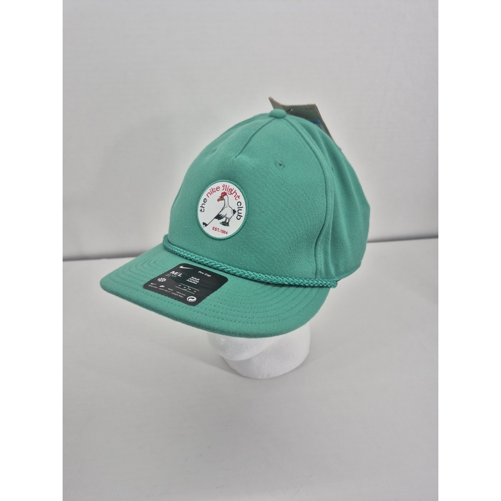 Nike Pro Albatross Flight Club Patch Green Snapback Rope Hat Golf M/L
